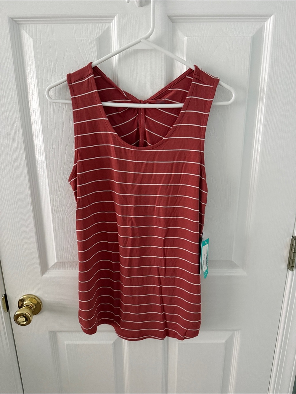 Striped Twist-Back Tank Top